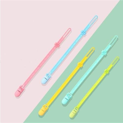 1pcs Pacifier Clips Holder Chain Silicone Pacifier Chains Five Star Baby Teether Teething Chain