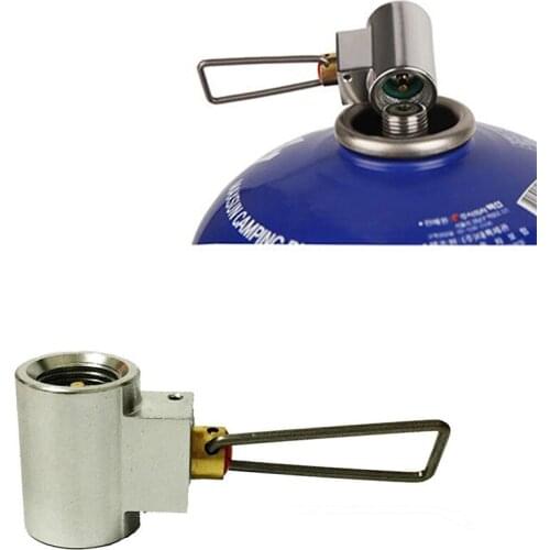 1 PC Outdoor Gas Cylinder Inflation Valve Joint Flat Gas Tank Mutual Inflation Adapter Camping Stove Accessories