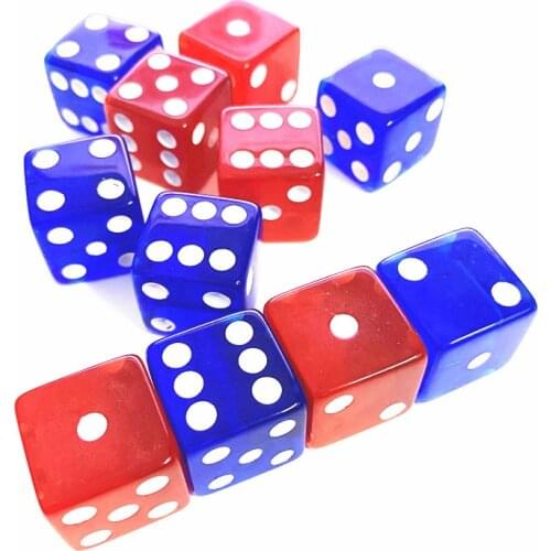 10pcs/lots 19mm Cubic Transparent Colorful Red Exquisite Dice Collection Decoration Game Dice High Quality Dices