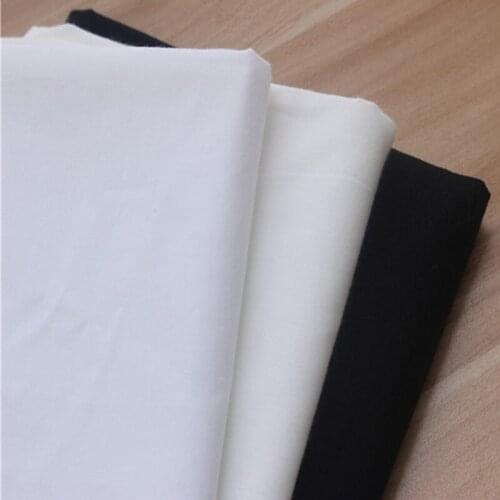 100x160cm Pure White Black Bleached White Cotton Fabric For Clothing Shirt Bedding Quilting