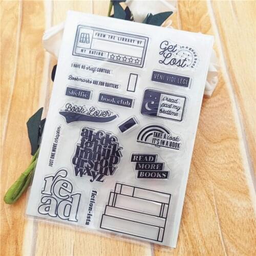 11*16CM Hot selling reading book transparent seal clear stamp silicone seal roller stamp DIY scrapbook album / card production