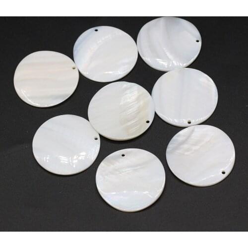 5PCS 2021New Natural Freshwater White Shell Pendant Single Hole MakingDIY Trend Necklace Bracelet Jewelry Accessories Gift Party