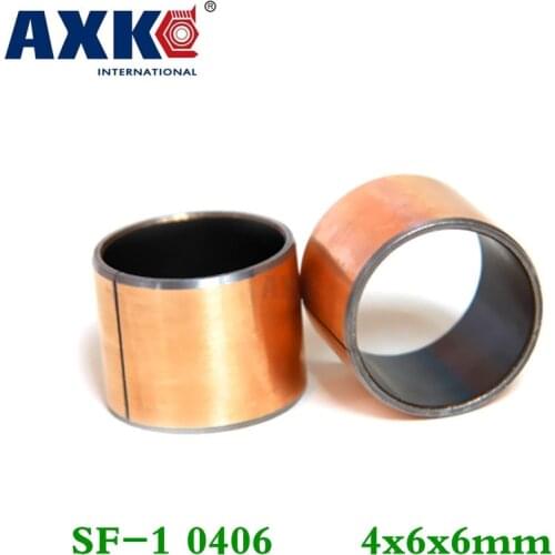 Axk 50pcs Sf-1 0406 4x6x6 Mm Self Lubricating Composite Bearing Bushing Sleeve Free Shipping Sf1