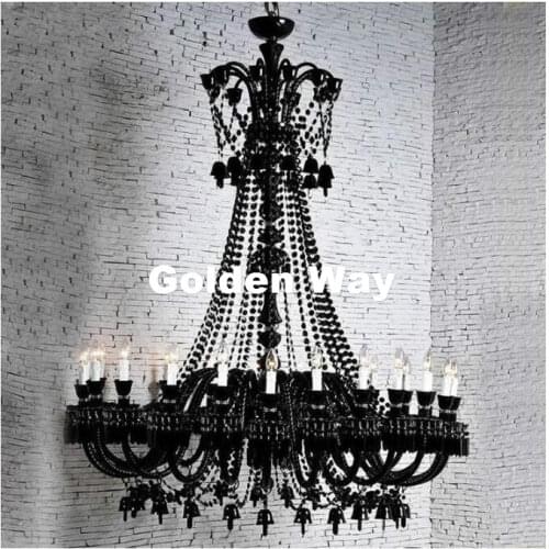Free Shipping Black Chandelier Light Modern Crystal Chandelier LED Crystal light Black Crystal lighting Living room Bedroom Lamp