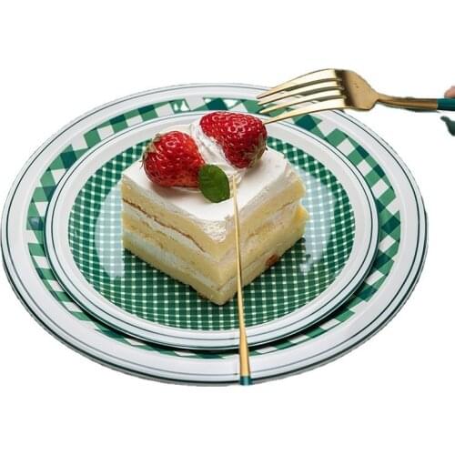 Household creative fashion ceramic tableware Nordic lovely girl high value dessert dinner plates serving breakfast tray Fashion