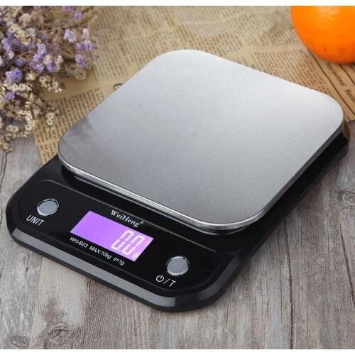 10Kg/1g Stainless Steel Weighing Digital Kitchen Food Scale Postal Electronic Scales Measuring Tools Weight Balance
