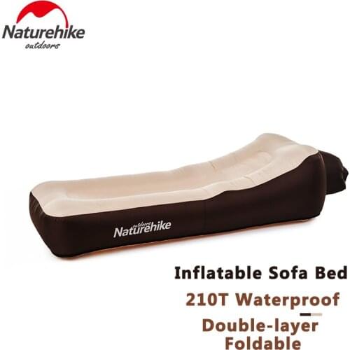 Naturehike Double-layer Inflatable Sofa Bed 210T Waterproof Wear-resistant Folding Camping Beach Inflatable Mat Break Travel
