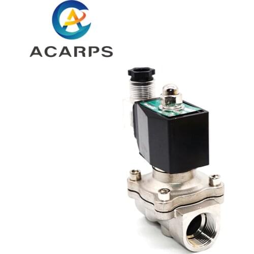 1/2 Electric Solenoid Valve 12v Low Pressure Stainless Steel for Water Gas Air NPT BSP