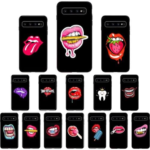 FHNBLJ cartoon mouth tooth Phone Case for Samsung Galaxy S6 S6edge Plus S7 S7edge S8 S9 S10 Plus S20