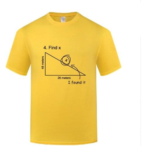 Funny Find X Cotton T Shirt Cute Men Crew Neck Summer Short Sleeve Tshirts Letter Tees