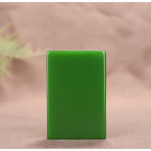 Chinese Green Jade blank Pendant Necklace Charm Jewellery Fashion Accessories Hand-Carved Amulet Gifts for Women Her Free rope