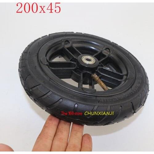 8mm 10mm Inner Hole Good Quality Wheel 200x45 Wheel 8 Inch Castor Wheel with Tyre & Tube Motorcycle Parts Electric Scooter