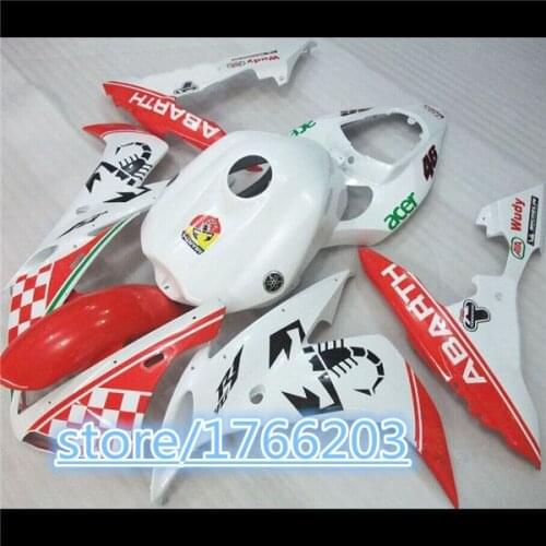 ABS Fairing Set for red white YZF-R1 2004 2006 04-06 04 06 2004-2006 R1 05 YZF R1 2004-2006 YZF1000 04 05 06 Plastic Kit