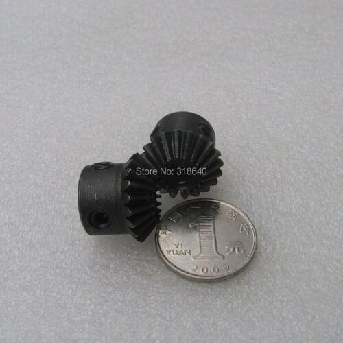 Bevel Gear a pair 1M 20T Mod 1 ratio 1:1 Bore 6mm 8mm 45# steel right angle rectangle transmission parts motor accessories DIY