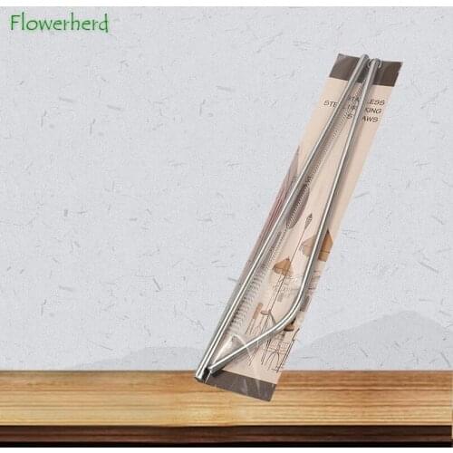 Stainless Steel Straw Set 20oz Straight Cup Straw 304 Stainless Steel Straw Drinkware