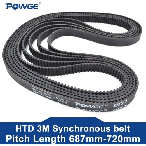 POWGE Arc HTD 3M Timing belt C= 288 291 294 297 width 6/9/15mm Teeth 96 97 98 99 HTD3M synchronous 288-3M 291-3M 294-3M 297-3M