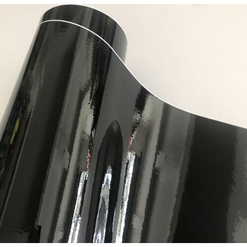 Self Adhesive Black Gloss Realistic Paint-Like Vinyl Wrap Roll Air Release Technology