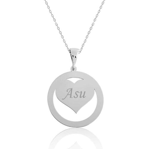 Silverlina Silver Love Circle Is Lady Necklace