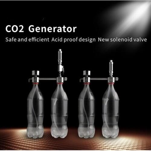 Aquarium DIY CO2 Generator System With Pressure Air Flow Adjustment Water Plant Fish Aquarium Co2 Valve Diffuser