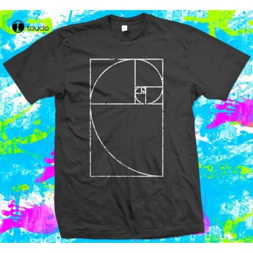 Fibonacci Spiral Mathematics Geek - T Shirt - 6 Colour Options - Small To 3Xl