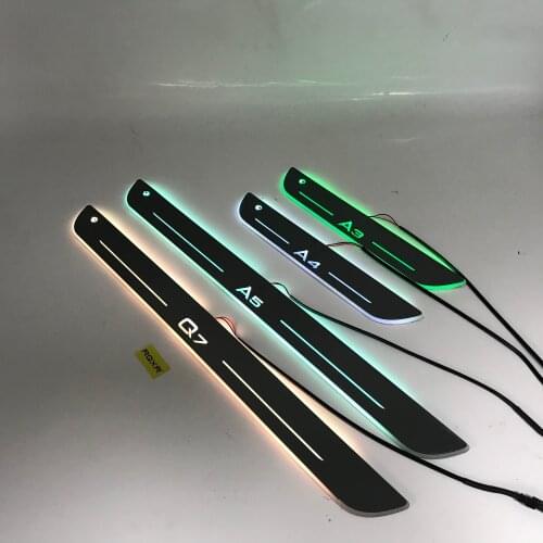 Led Bar Door Sill Plate Scuff for Audi A3, A4, A5 ,A6, A7, Q3, Q5, Q7,TT Dynamic Trim Welcome Light Strip Infrared Sensor