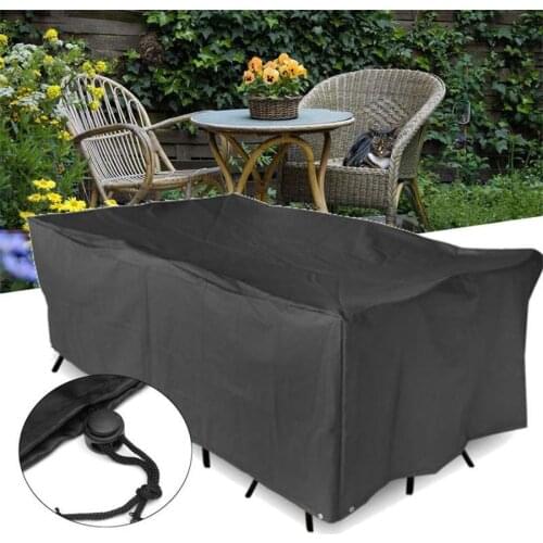 Waterproof Outdoor Garden Furniture Rain Cover Waterproof Oxford Wicker Sofa Cover Garden Garden Rainproof Snowproof Dust Black