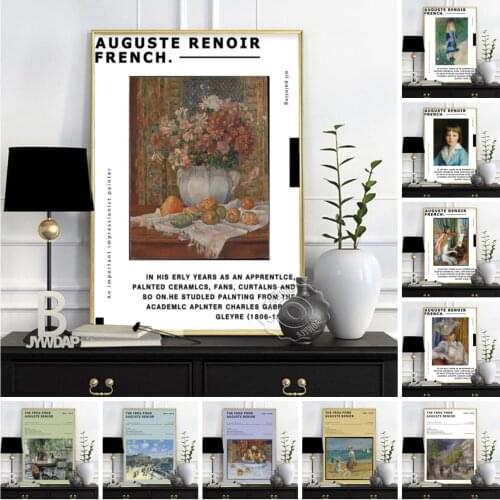 France Pierre-Auguste Exhibition Museum Art Posters, Two Young Girls At The Piano Art Prints, Still Life Oil Painting Home Decor