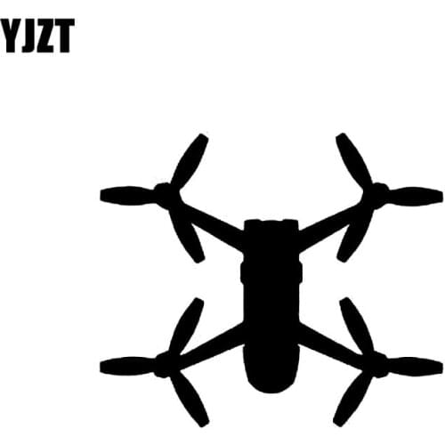 YJZT 13.8CM*11.9CM Quadcopter SkyController UAV Drone Car Sticker Personality Vinyl Decal Black/Silver C3-0180