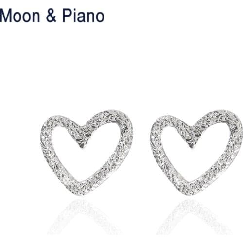 925 Sterling Silver Hollow Shaped Stud Earring Lady High Quality Fine Jewelry For Wedding Gift Romantic Beautiful Birthday Gift