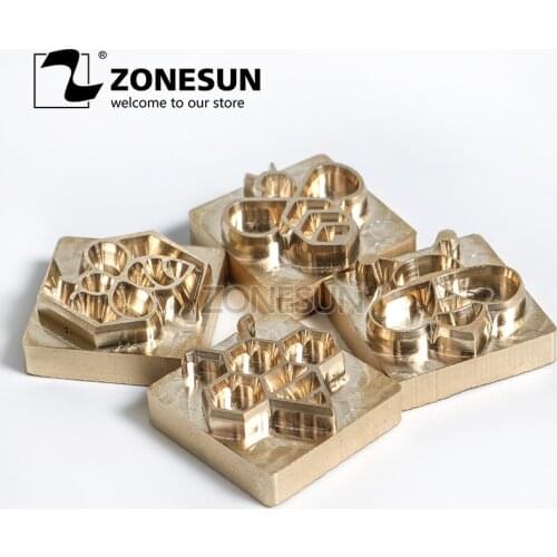 ZONESUN Food Leather Branding Iron Customized Design Embossing Mold For Leather Embossing Mould for Wood Stamping Machine