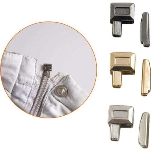 10Sets 8# Metal Zipper Stopper DIY Sewing Zinc Alloy Zipper Zip Fix Sewing Accessories Tailor Tool For Repairing Garment Bags