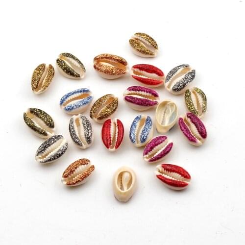 10pcs Shine Beige Conch Sea Shells Coquillage Beach Decor Diy Home Ornament Shell For Jewelry Making Marine Style Embellishment