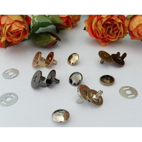 15sets/lot 14MM Single rivets Magnetic Button Metal Magnet Buttons for Handbags,Purse,Metal Button Fastener for Wallet Bags