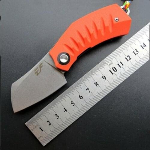 2 Colors Mini Knife EF85 G10 Handle D2 Blade Pocket Knife Camping Hunting Keychain Folding Xmas Gift Knife for Man Edc Knife