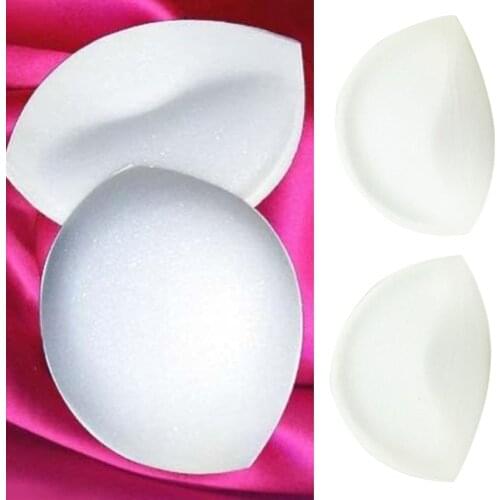 2PCS WHITE Bikinis Pad Push Up Swimwear Inserts Foam Sponge Beachwear Pads Bra Insert