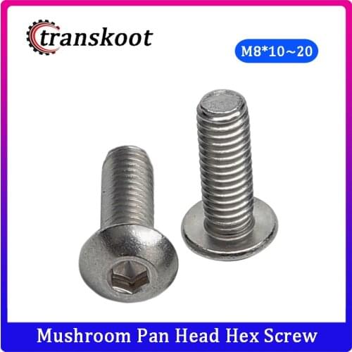 Transkoot 20 pcs m8 304 Stainless Steel Torx Pan Head Screws Six-Lobe Round Head Machine Screw