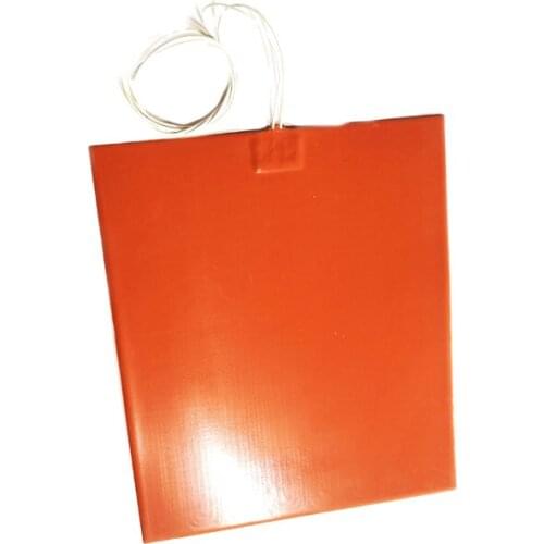 230V 400W 14IN*16IN Silicone 3D Printer Heater 1000mm Lead Wire