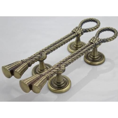 275mm antique brass wood door handle Unfold Install bronze big gate door pull home ,Ktv ,Hotel ,Office door pull door fittings