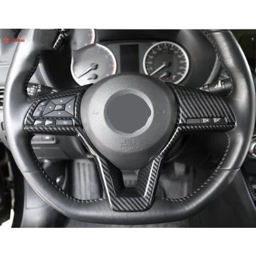 For Nissan Sentra Bluebird Sylphy 2020 2021 Carbon Fiber Car Interior Accessories Steering Wheel Frame Cover Trim Sticker
