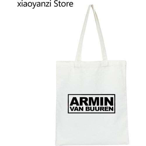 MC DJ Armin Van Buuren hip hop Women Men Canvas Shopping Bags Totes Large Capacity Students Book Bag Shoulder Bags Wholesale