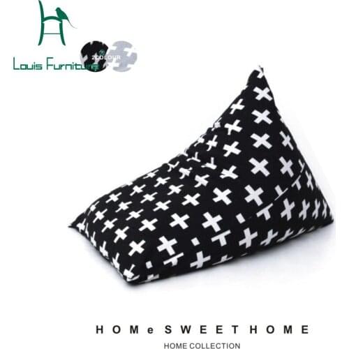 Louis Fashion Sofa Plus Black and White Casual Lounge Bag in North America