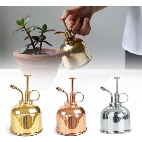 300ml Mini Copper Plant Misting Nozzle Watering Can Water Spray Green House Hand Pressure Sprayer Water Bottle Sprayer Bottle