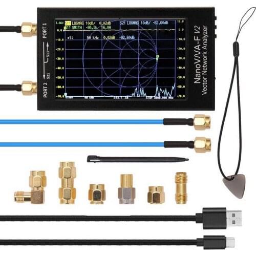 NanoVNA-F B2 ZG V2 1.3 Inch IPS LCD Display Vector Network Analyzer 3GHz Measurement USB Type-C Antenna Analyzer Shortwave Kit