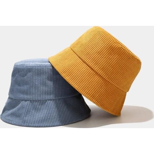New Summer Korean Version Of The Pure Color Simple Wild Corduroy Panama Fisherman Hat Student Couple Outdoor Shade Bob Basin Hat