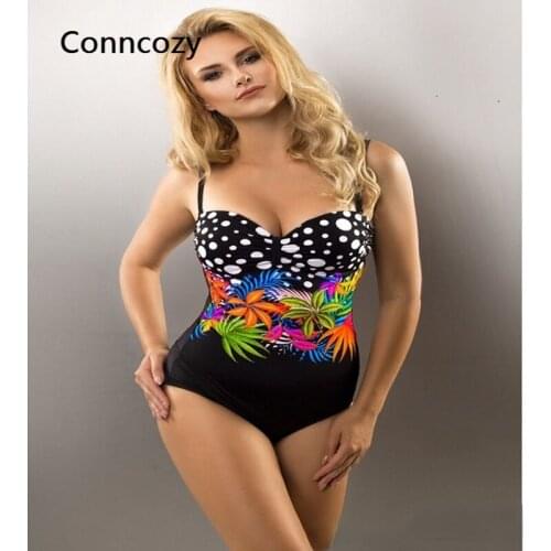 2021 New Polka Dot Print Bikini One-Piece Swimsuit Push Up Swimwear Beach Bathing Suit Women One Piece Swimming Suit for Women