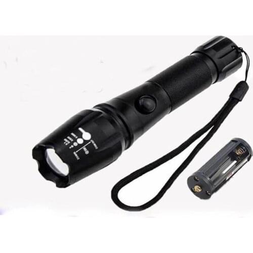New LED Rechargeable Torch light high powerful Zoomable 3800LM CREE XML T6 LED Hunting Flashlight Can use AC/DC USB changer