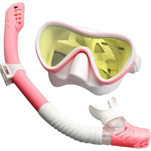 Diving Goggles Snorkel Set Juego De Snorkel Con Gafas De Buceo Adult Silicone Mask Swimming Snorkeling Mask Coated Lens