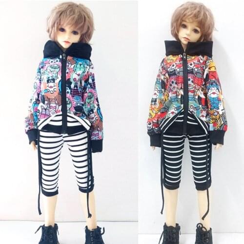 1/3 Bjd Doll Clothes Fashion Hoodie Jacket Cardigan Coat Pants for Blythe Azone 1/6 Doll Accessories Girls Toys Christmas Gifts