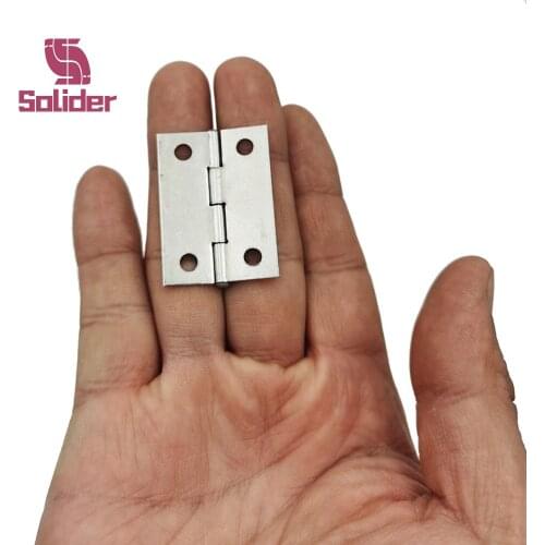 20 Pcs 1.5 inch Stainless Steel Hinge Cabinet Doors Windows Hinge Wooden Box Mini Hinge