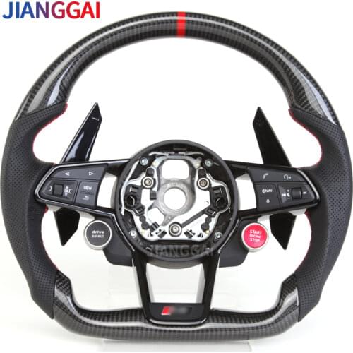 Fit For Audi R8 TTS TT Steering Wheel 2010-2021 Models 100% Carbon Fiber Sport Wheel Custom Racing Wheel